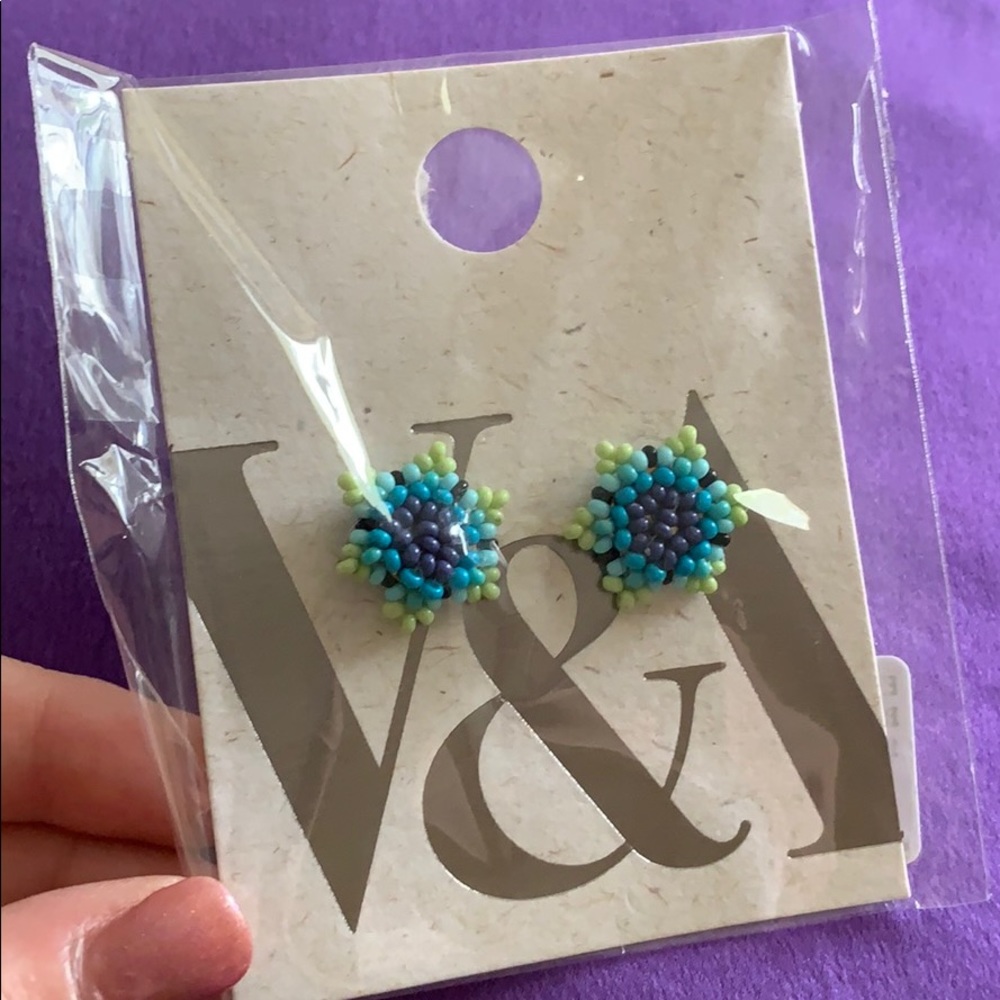 Tribal style star beaded earrings